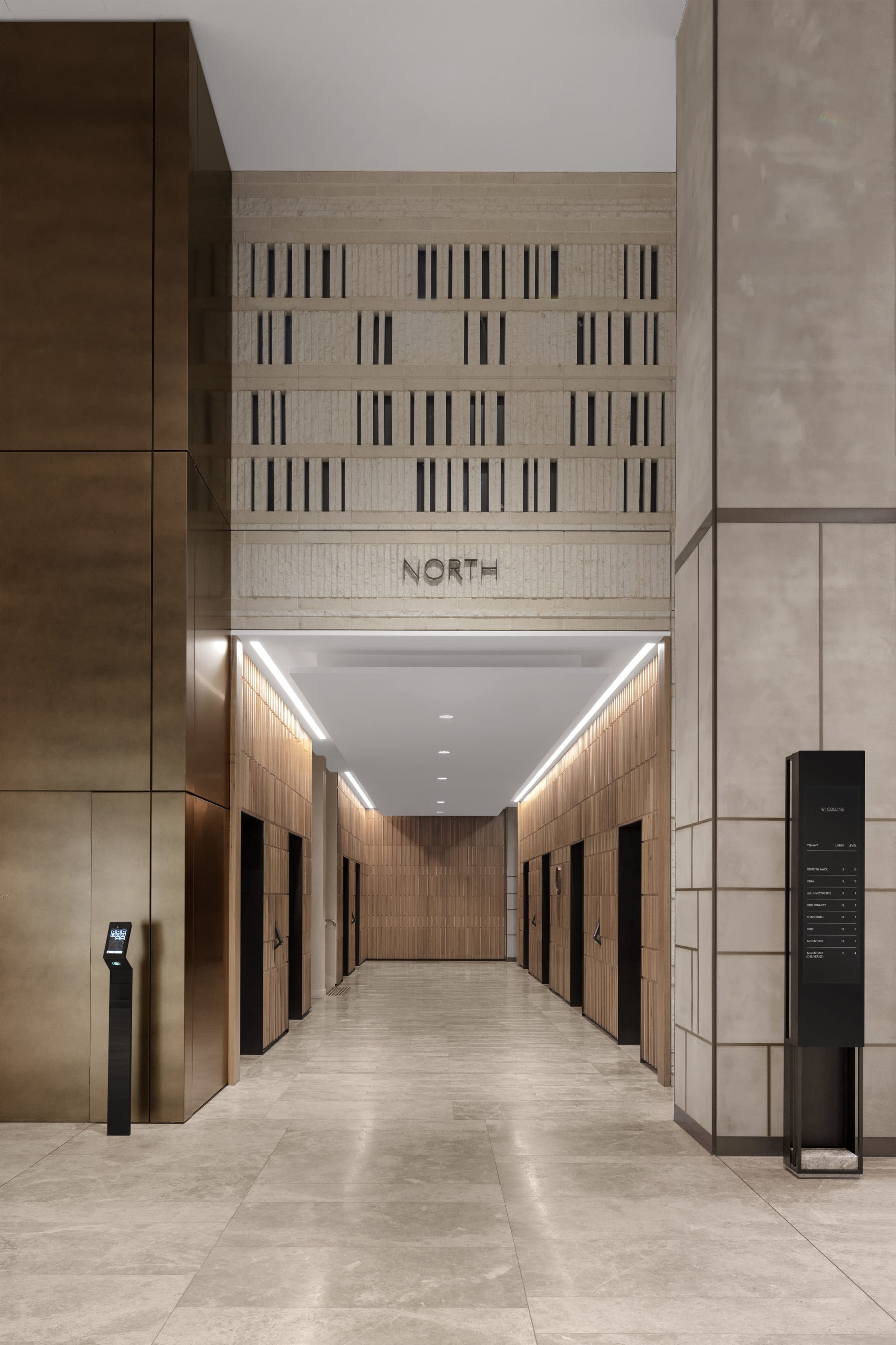 The lobby at 161 Collins Street, Melbourne — Kode-1's head office